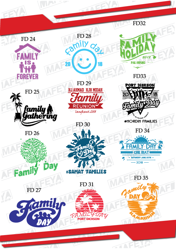pilihan design baju family day