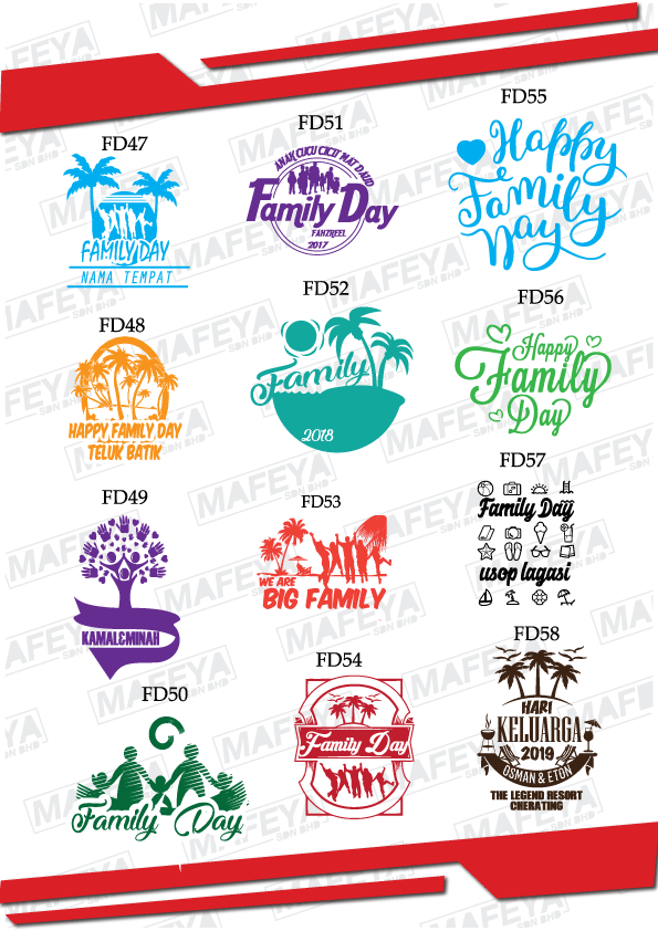 pilihan design baju family day