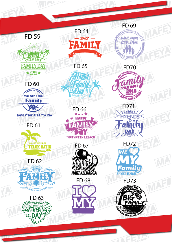 pilihan design baju family day
