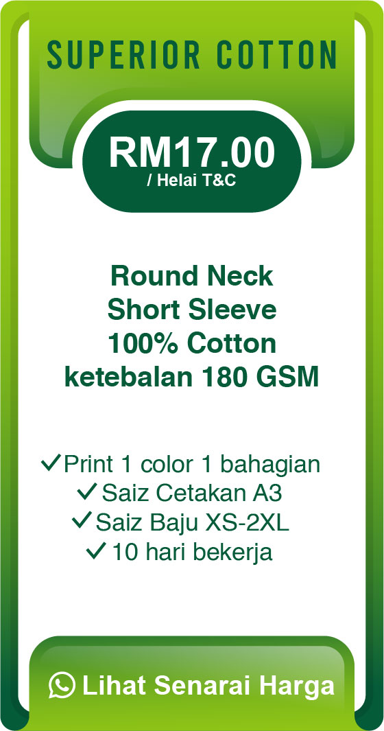 price table baju family day