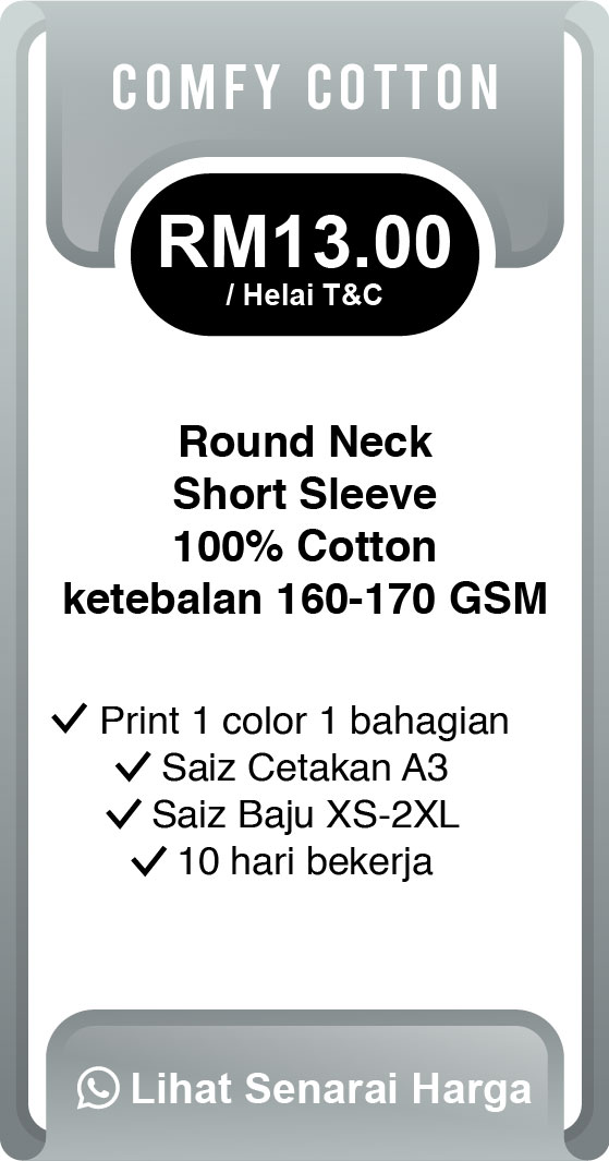 price table baju family day